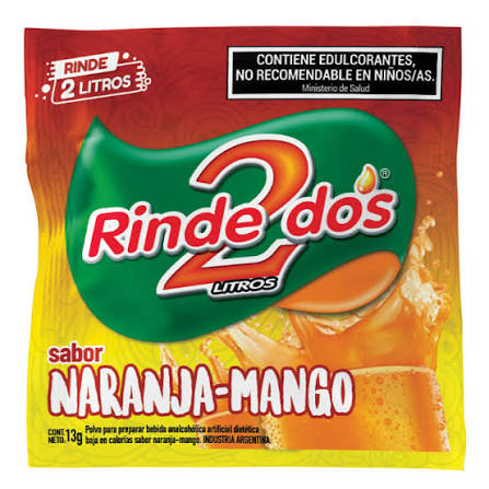 JUGO RINDE DOS  13 GRS NARANJA MANGO 2